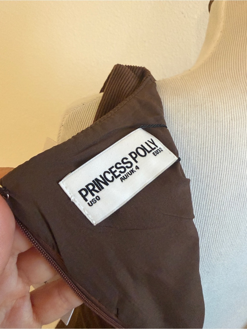 Princess Polly Alfalfa Chocolate Brown Sleeveless Tie-Back Mini Dress - Picture 8 of 9
